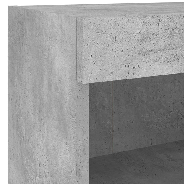 Betongrauer Nachttisch mit LED-Beleuchtung zur Wandmontage Vladislava