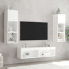 Weißer TV-Unterschrank mit LED-Beleuchtung Vladislava 60x30x30cm (2 Stück)
