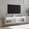 Weißer TV-Unterschrank mit LED-Beleuchtung Vladislava 60x30x30cm (2 Stück)