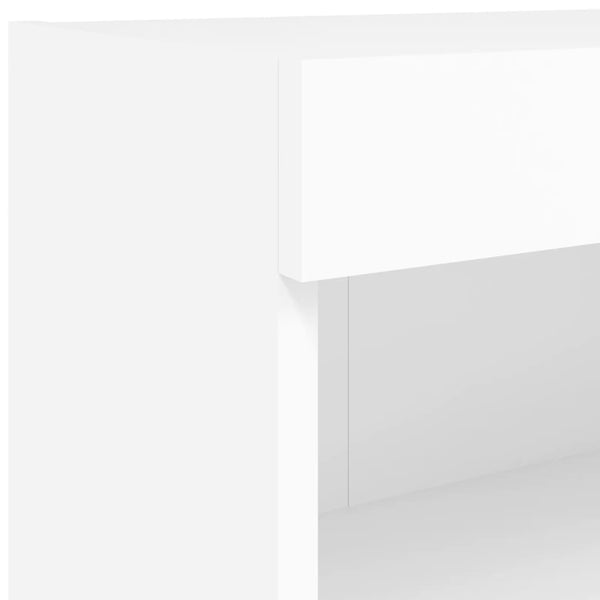 Weißer TV-Unterschrank mit LED-Beleuchtung Vladislava 60x30x30cm (2 Stück)
