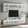 Weißes TV-Lowboard mit LED-Beleuchtung Vladislava 80x30x30cm