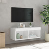 Weißes TV-Lowboard mit LED-Beleuchtung Vladislava 80x30x30cm