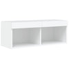 Weißes TV-Lowboard mit LED-Beleuchtung Vladislava 80x30x30cm