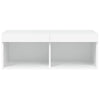 Weißes TV-Lowboard mit LED-Beleuchtung Vladislava 80x30x30cm