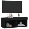 Musta tv-taso led-valoilla Vladislava 80x30x30cm