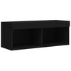 Musta tv-taso led-valoilla Vladislava 80x30x30cm