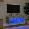 Betongraues TV-Board mit LED-Beleuchtung Vladislava 80x30x30cm