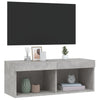 Betongraues TV-Board mit LED-Beleuchtung Vladislava 80x30x30cm