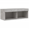 Betongraues TV-Board mit LED-Beleuchtung Vladislava 80x30x30cm
