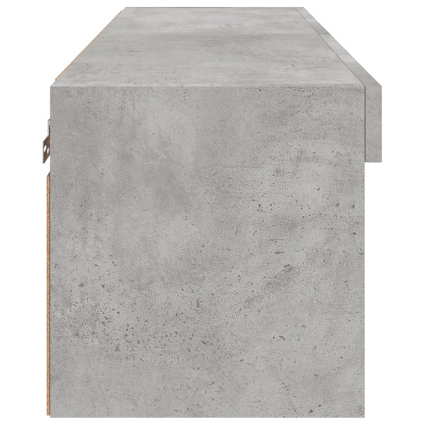 Betongraues TV-Board mit LED-Beleuchtung Vladislava 80x30x30cm