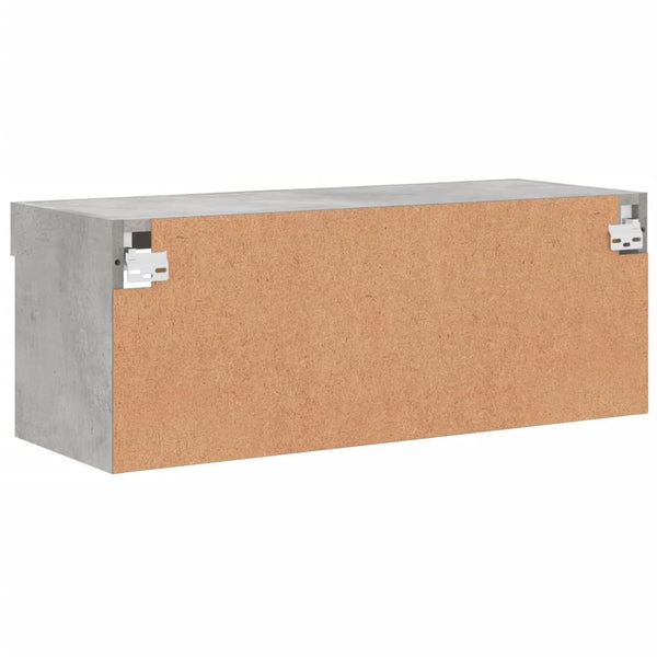 Betongraues TV-Board mit LED-Beleuchtung Vladislava 80x30x30cm