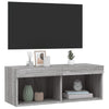 TV-Unterschrank Vladislava mit LED-Beleuchtung 80x30x30cm (Sonoma)
