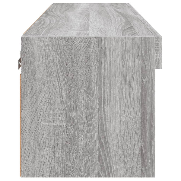 TV-Unterschrank Vladislava mit LED-Beleuchtung 80x30x30cm (Sonoma)
