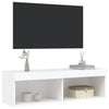 Weißer TV-Unterschrank mit LED-Beleuchtung Vladislava 100x30x30cm