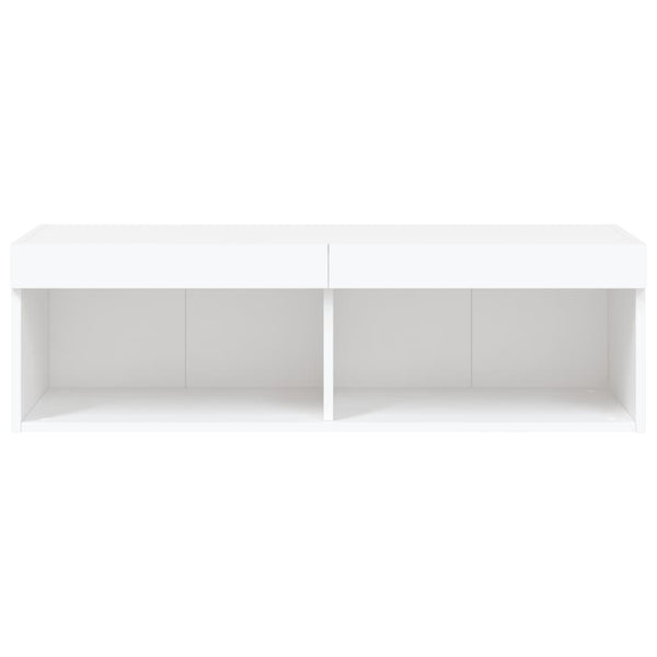Weißer TV-Unterschrank mit LED-Beleuchtung Vladislava 100x30x30cm