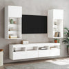 Weißer TV-Wandschrank Manceva 40x30x40cm (mit LED-Beleuchtung)