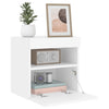 Weißer TV-Wandschrank Manceva 40x30x40cm (mit LED-Beleuchtung)