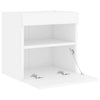 Weißer TV-Wandschrank Manceva 40x30x40cm (mit LED-Beleuchtung)