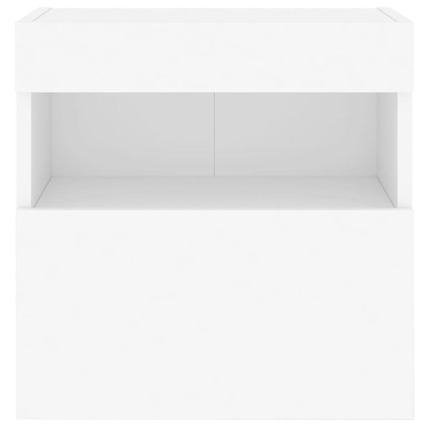 Weißer TV-Wandschrank Manceva 40x30x40cm (mit LED-Beleuchtung)