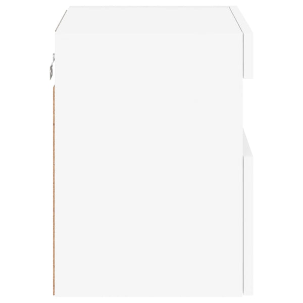 Weißer TV-Wandschrank Manceva 40x30x40cm (mit LED-Beleuchtung)