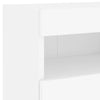 Weiße TV-Wandschränke mit LED-Beleuchtung Manceva 40x30x40cm (2 Stk.)