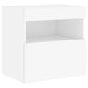 Weiße TV-Wandschränke mit LED-Beleuchtung Manceva 40x30x40cm (2 Stk.)