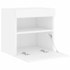 Weiße TV-Wandschränke mit LED-Beleuchtung Manceva 40x30x40cm (2 Stk.)