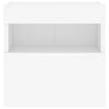 Weiße TV-Wandschränke mit LED-Beleuchtung Manceva 40x30x40cm (2 Stk.)