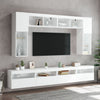 Weiße TV-Wandschränke mit LED-Beleuchtung Manceva 60x30x40cm (2 Stück)