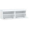 Weiße TV-Wandschränke mit LED-Beleuchtung Manceva 60x30x40cm (2 Stück)