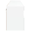 Weiße TV-Wandschränke mit LED-Beleuchtung Manceva 60x30x40cm (2 Stück)