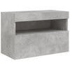 Betongrauer TV-Wandschrank Manceva 60x30x40cm (mit LED-Beleuchtung)