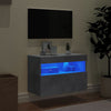 Betongrauer TV-Wandschrank Manceva 60x30x40cm (mit LED-Beleuchtung)