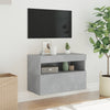 Betongrauer TV-Wandschrank Manceva 60x30x40cm (mit LED-Beleuchtung)