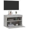 Betongrauer TV-Wandschrank Manceva 60x30x40cm (mit LED-Beleuchtung)