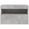 Betongrauer TV-Wandschrank Manceva 60x30x40cm (mit LED-Beleuchtung)