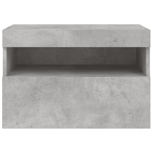 Betongrauer TV-Wandschrank Manceva 60x30x40cm (mit LED-Beleuchtung)