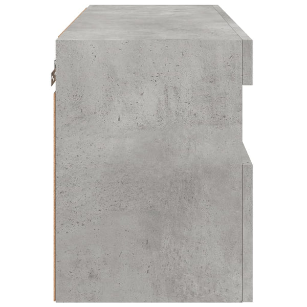 Betongrauer TV-Wandschrank Manceva 60x30x40cm (mit LED-Beleuchtung)