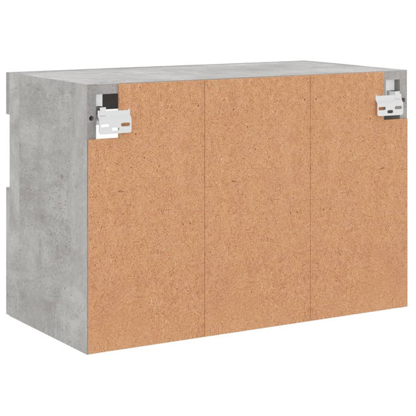 Betongrauer TV-Wandschrank Manceva 60x30x40cm (mit LED-Beleuchtung)