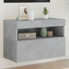 Betongrauer TV-Wandschrank Manceva 60x30x40cm (mit LED-Beleuchtung)