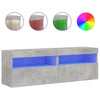 TV-Wandschränke Manceva 60x30x40cm, betongrau (2 Stück mit LED-Beleuchtung)