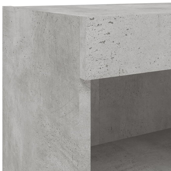 TV-Wandschränke Manceva 60x30x40cm, betongrau (2 Stück mit LED-Beleuchtung)
