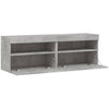 TV-Wandschränke Manceva 60x30x40cm, betongrau (2 Stück mit LED-Beleuchtung)