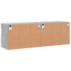 TV-Wandschränke Manceva 60x30x40cm, betongrau (2 Stück mit LED-Beleuchtung)