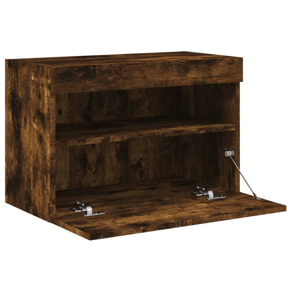 Savanna Eiche TV-Wandschrank Manceva 60x30x40cm (mit LED-Beleuchtung)