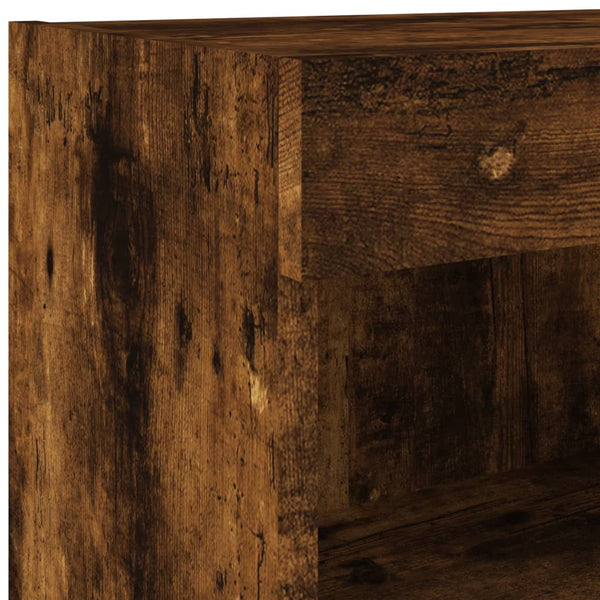 Räuchereiche TV-Wandschränke Manceva 60x30x40cm (mit 2 LED-Leuchten)