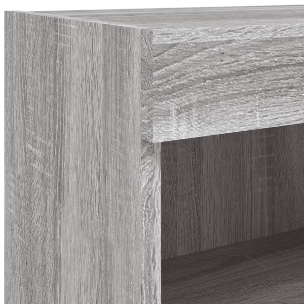Grauer TV-Wandschrank Manceva 60x30x40cm (mit LED-Beleuchtung Sonoma)