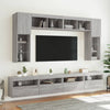 Grauer TV-Wandschrank Manceva 60x30x40cm (mit LED-Beleuchtung Sonoma)