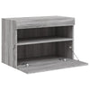 Grauer TV-Wandschrank Manceva 60x30x40cm (mit LED-Beleuchtung Sonoma)