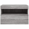 Grauer TV-Wandschrank Manceva 60x30x40cm (mit LED-Beleuchtung Sonoma)